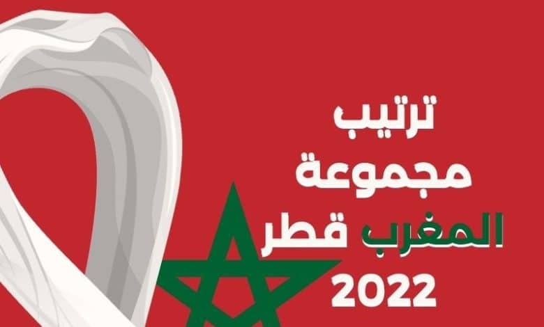 ترتيب مجموعة المغرب في كأس العالم 2022