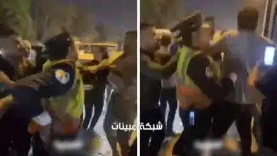 مشاجرة بين رجل وامرأة مع شرطي مرور عراقي