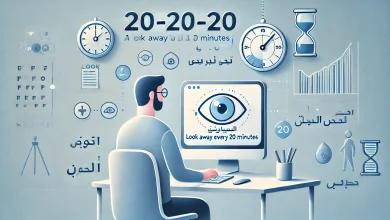 قاعدة 20 20 20 للعيون