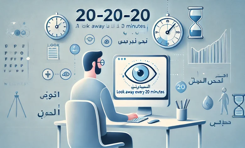 قاعدة 20 20 20 للعيون