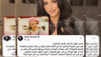 قصة أزمة مشيرة إسماعيل وآية سماحة