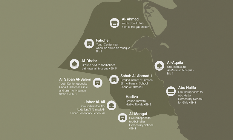 مصليات عيد الأضحى 2025 في محافظة الأحمدي