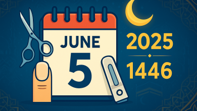 متى آخر موعد للحلق وتقليم الأظافر 2025-1446