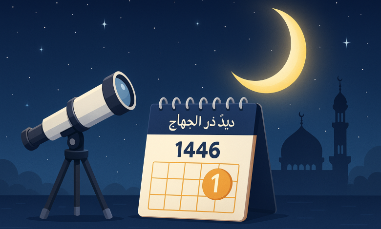 متى رؤية هلال ذي الحجة 1446