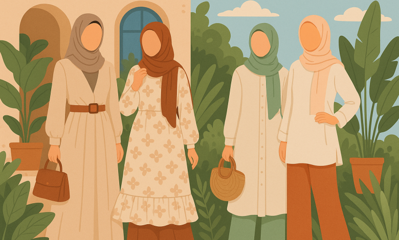 إطلالات محجبات لعيد الأضحى 2025