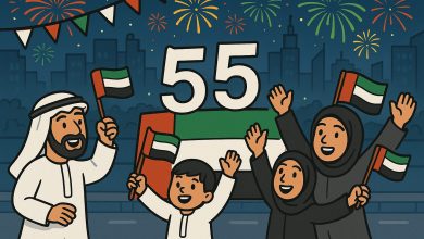 مسيرة عيد الاتحاد الـ54 في دبي