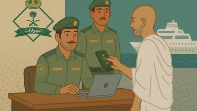 جوازات ميناء جدة تواكب تدفق ضيوف الرحمن وتسرّع الإجراءات في المنافذ