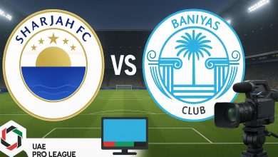 مباراة دبا الشارقة وبني ياس في دوري أدنوك للمحترفين