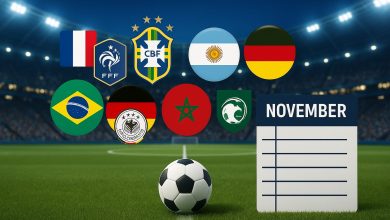 جدول مباريات التوقف الدولي نوفمبر 2025 في تصفيات كأس العالم والمباريات الودية