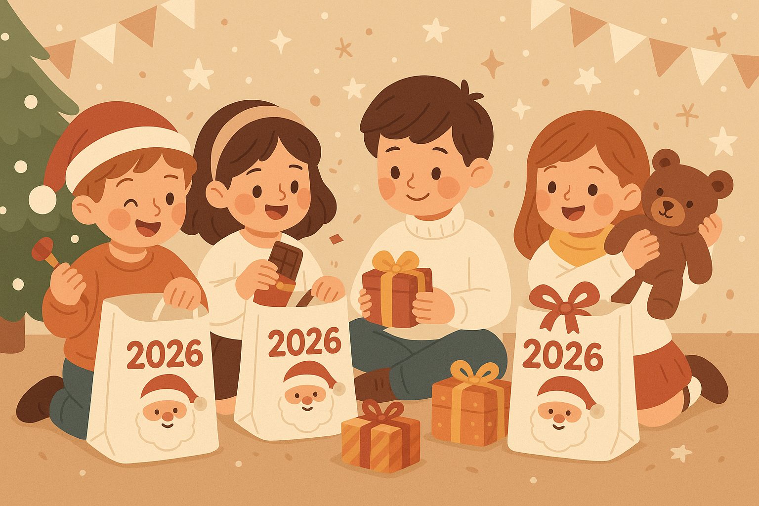 أفكار توزيعات رأس السنة للأطفال 2026 سهلة وبسيطة